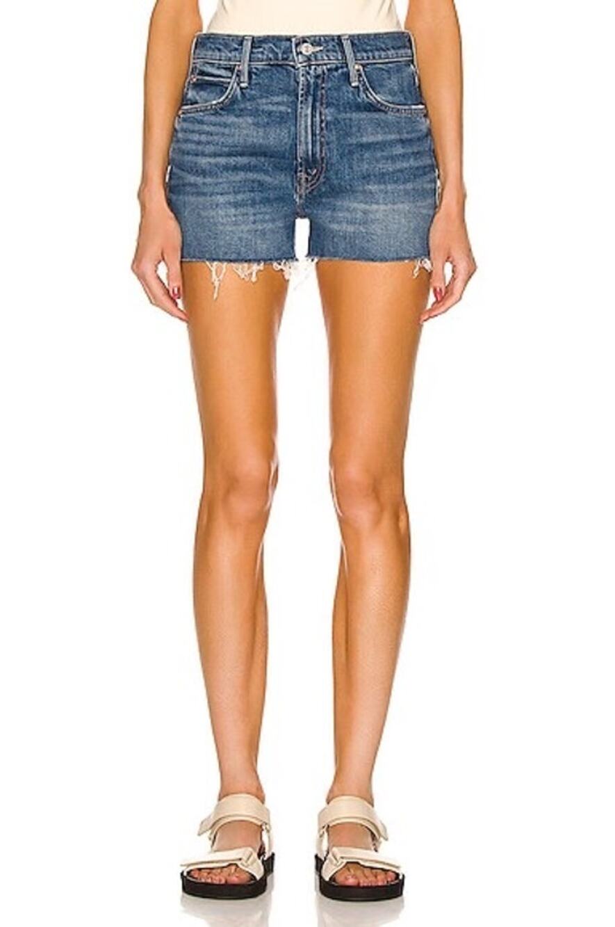 Mother Superior The Dutchie Short Fray in Running With Scissors Sz 25 Denim